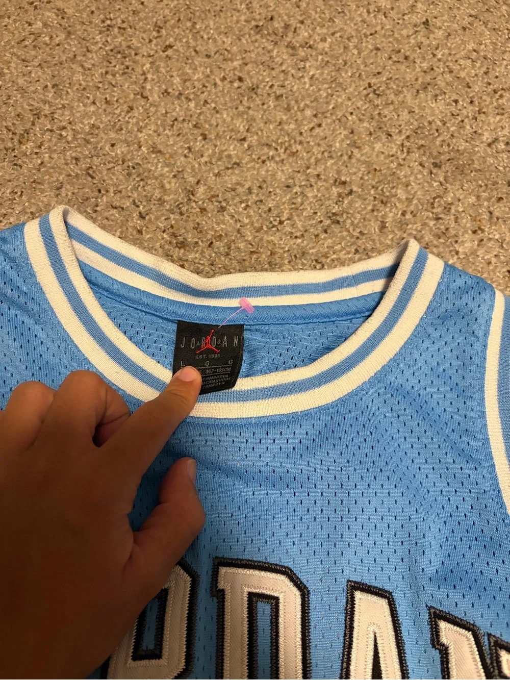 Jordan 23 Light Blue Basketball Jersey